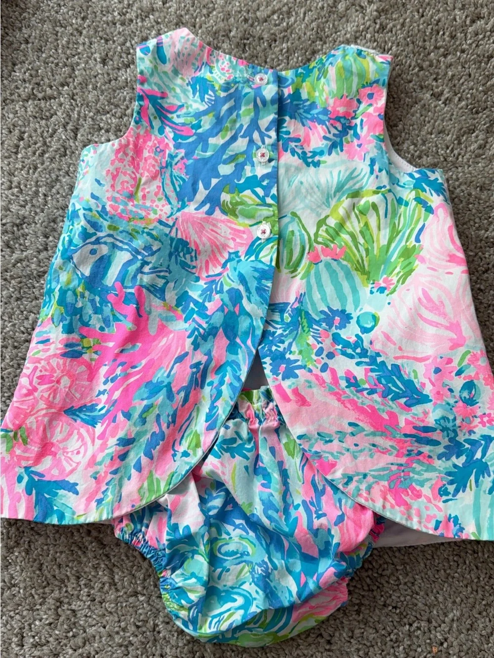 Lilly Pulitzer Girls Sleeveless Summer Dress with Bloomer